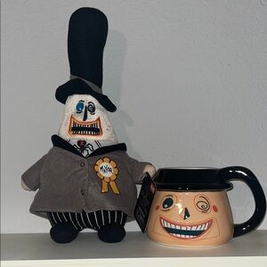 Disney Black and Gray Mayor Plush with Tan Mug